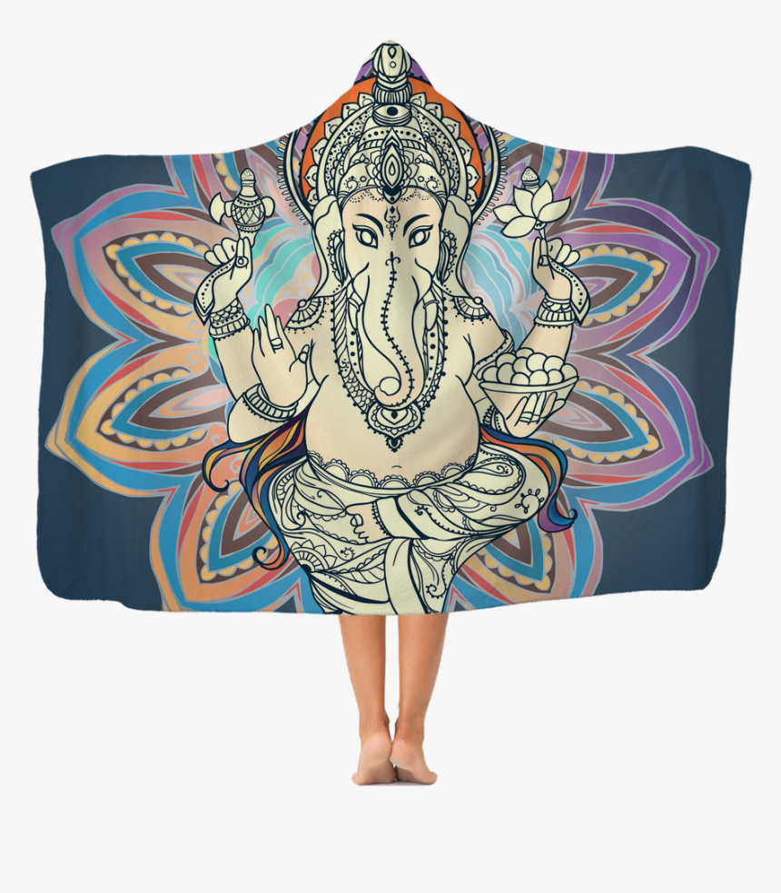 God Ganesha Premium Adult Hooded Blanket - Beach Towel, HD Png Download, Free Download