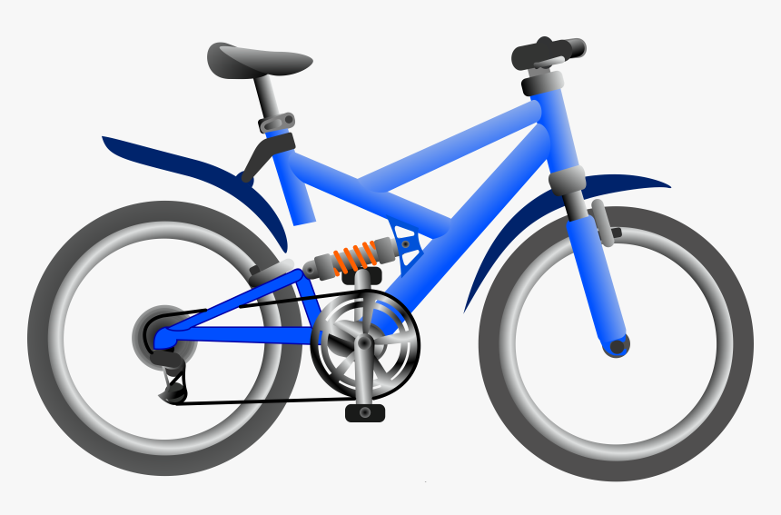 Transparent Bike Clip Art - Blue Bike Clipart, HD Png Download, Free Download