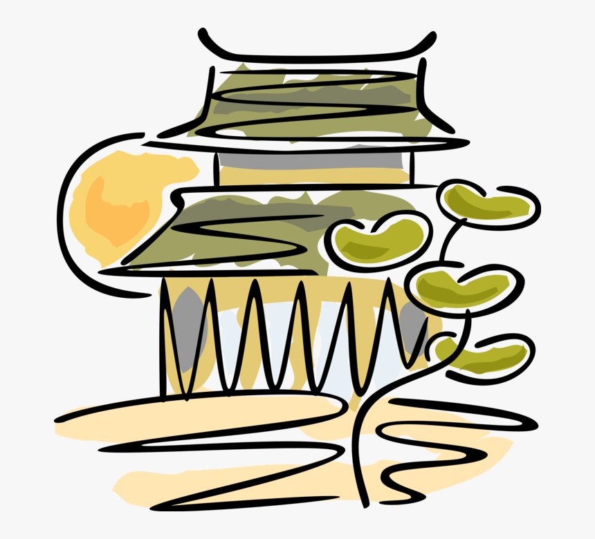 Vector Illustration Of Japanese Pagoda Temple Or Sacred, HD Png Download, Free Download