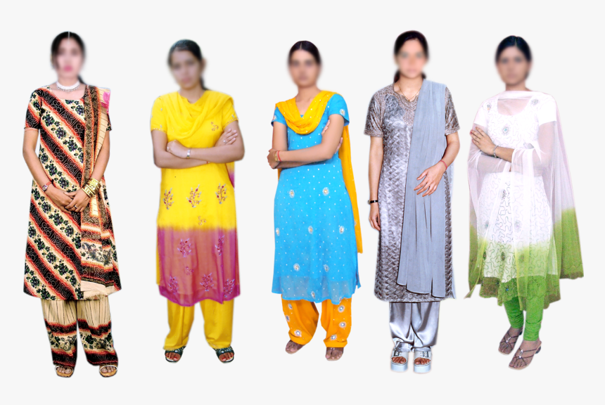 Punjabi Dress For Ladies - Silk, HD Png Download, Free Download