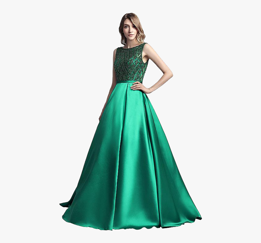 Evening Dresses Png Free Download - Mac Duggal Green Dress, Transparent Png, Free Download