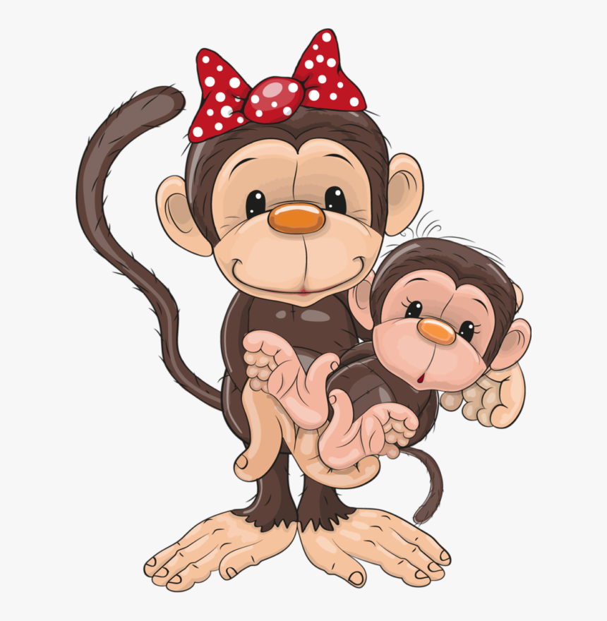 Indian Clipart Monkey - Monkey Family Clipart, HD Png Download, Free Download