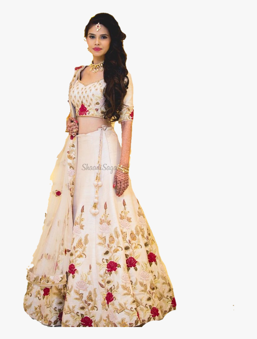 Lehenga White And Gold, HD Png Download, Free Download