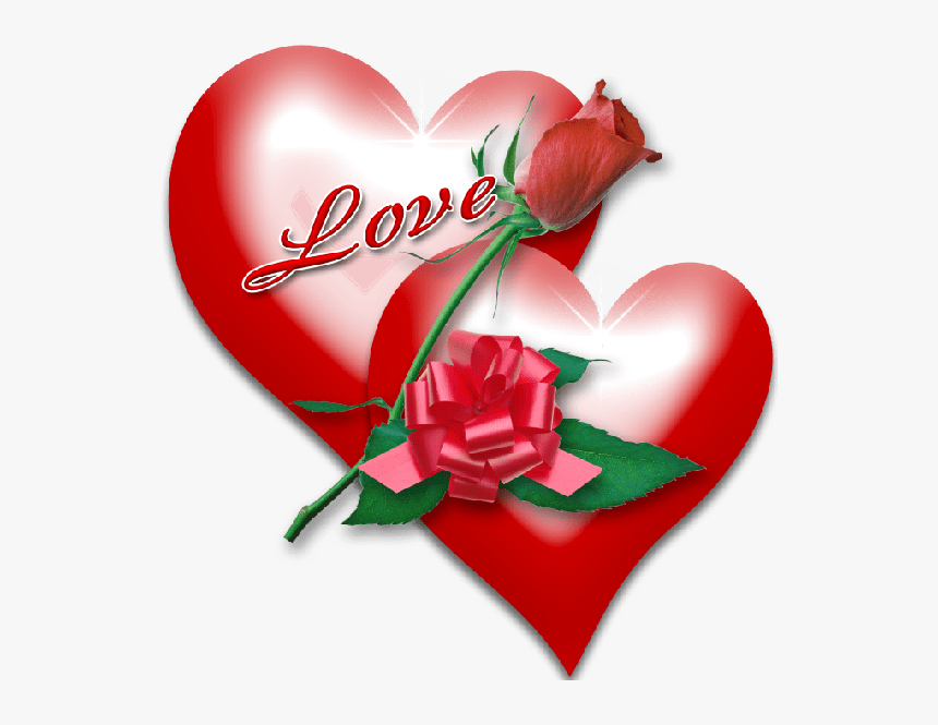 Valentine Heart Rose - Valentines Flowers And Hearts, HD Png Download, Free Download