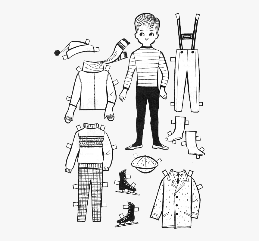 Paper Doll Clothes Coloring Pages, HD Png Download, Free Download