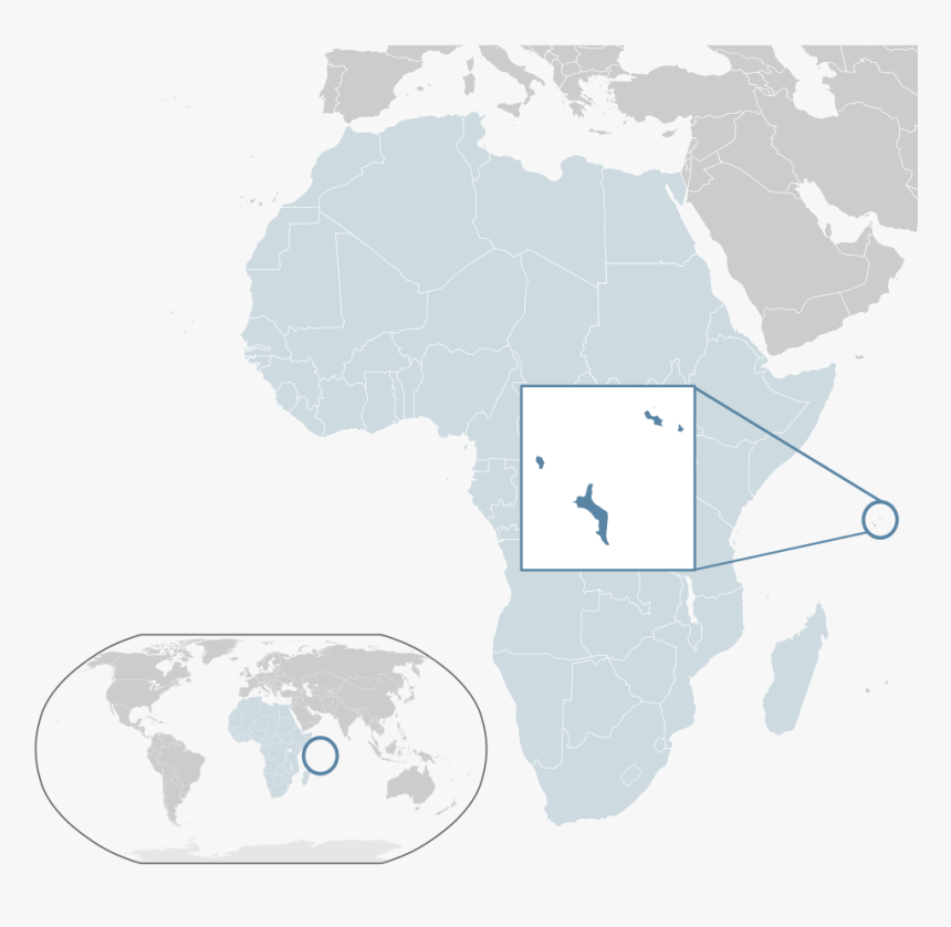 Location Of seychelles   in Africa (light Blue & dark - Madagaskar Położenie, HD Png Download, Free Download