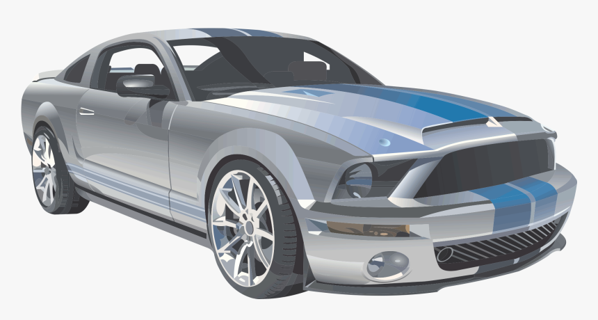 Car Clipart Mustang Png - Vector Car In Illustrator, Transparent Png, Free Download