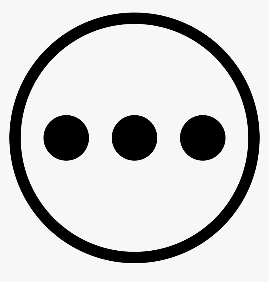More Circular Button Interface Symbol Of Three Horizontal - More Button Icon Png, Transparent Png, Free Download