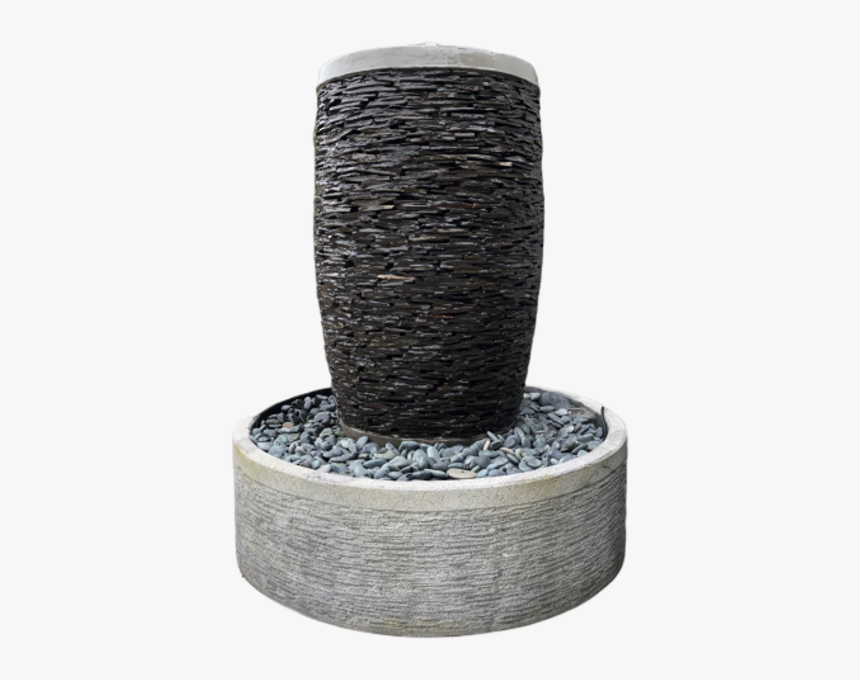 Slate Stacked Stone Pot - Cobblestone, HD Png Download, Free Download