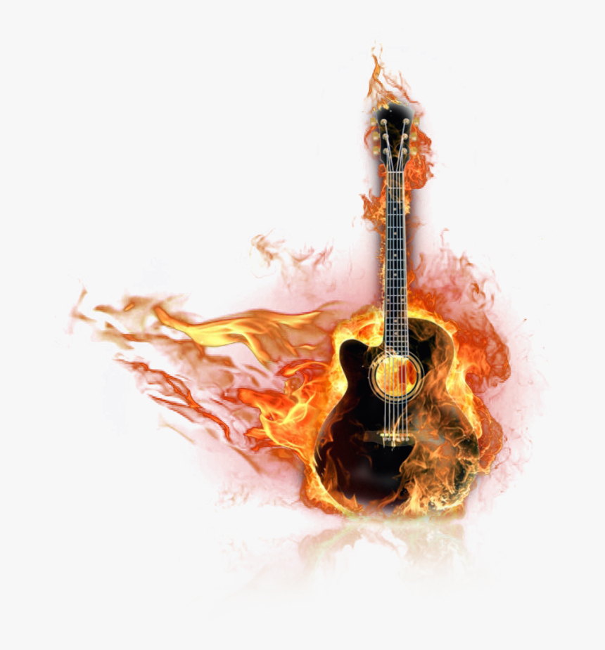 Fire Guitar Png, Transparent Png, Free Download