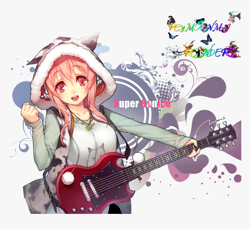 Anime Girl Guitar - Anime Guitar Wallpaper Girl, HD Png Download, Free Download