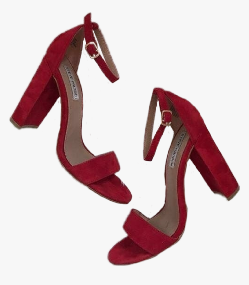 #shoes #aesthetic #red #tumblr #highheels - Carrson Sandal Steve Madden Red, HD Png Download, Free Download