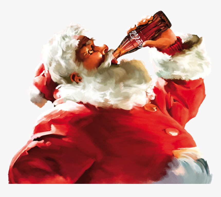 Santa Claus Drinking Coca Cola, HD Png Download, Free Download