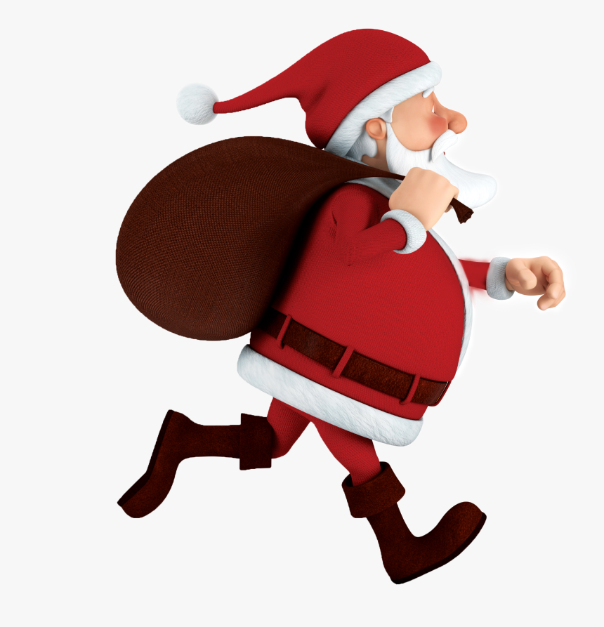 Santa Claus Running Free, HD Png Download, Free Download