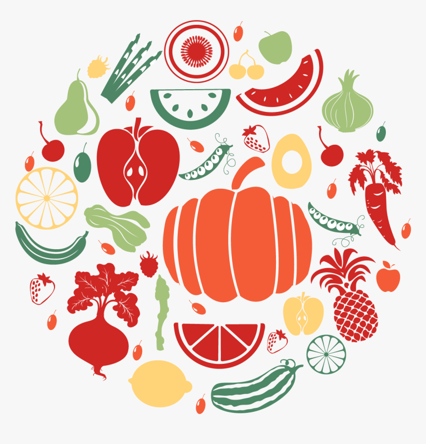 Health Clipart Nutritional Status - Vector Fruits And Vegetables Icon, HD Png Download, Free Download