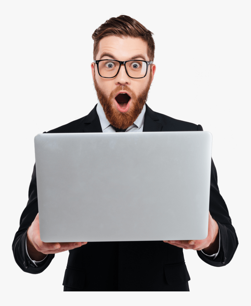 Looking For I2e Customers - Man With Laptop On Success Png, Transparent Png, Free Download