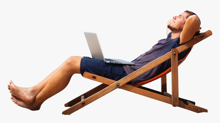 People Cutouts Laptoplifestyletrading - People Beach Chair Png, Transparent Png, Free Download