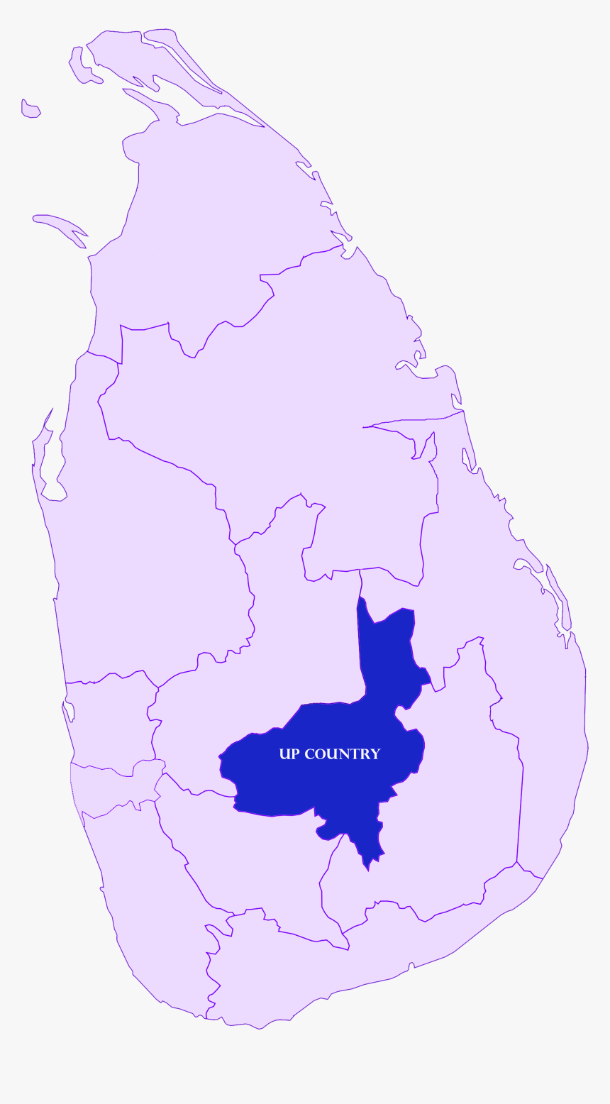 Up-country - Sri Lanka Map Large, HD Png Download, Free Download