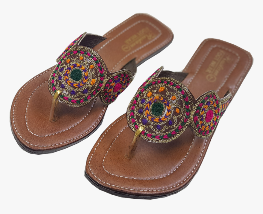Pakistani Ladies Kolhapuri Leather Handmade Chappal, HD Png Download, Free Download