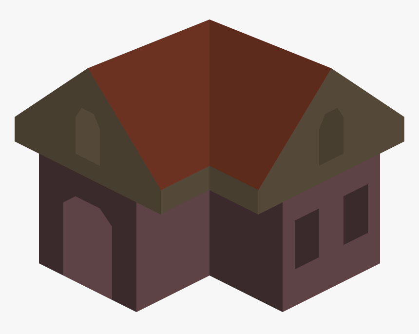 Isometric Building Icon Colored Dark - House, HD Png Download, Free Download