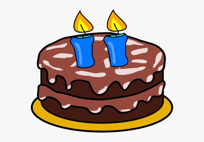 Clipart Png Cake - Birthday Cake 2 Candles, Transparent Png, Free Download