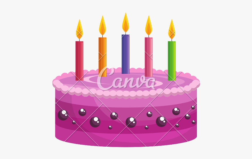 Birthday Cake Vector Png At Getdrawingscom Free For - Birthday Candle, Transparent Png, Free Download
