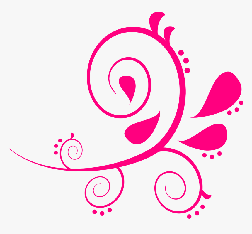 Vector Flower Swirls Ornaments Png - Rosa Vetor Png, Transparent Png, Free Download