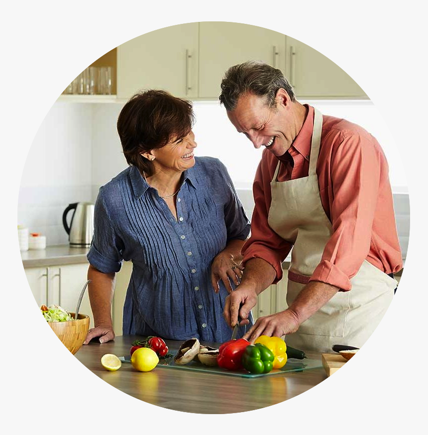 Middle Aged Couple Cooking, HD Png Download, Free Download