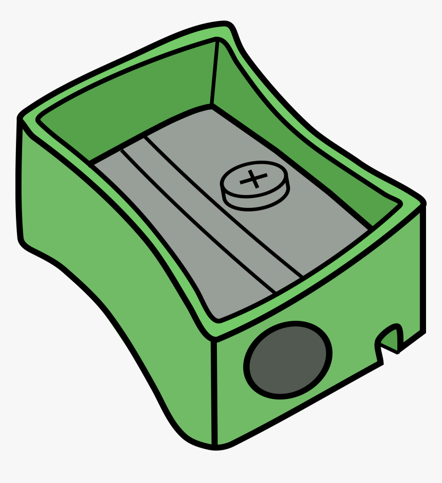 Green Pencil Sharpener - Sharpener Clipart Black And White, HD Png Download, Free Download