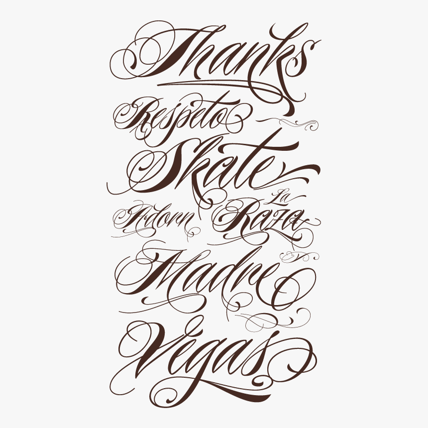 Tattoo Lettering Fonts, HD Png Download, Free Download