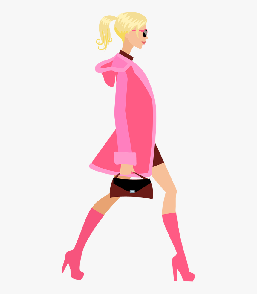Fashion Shopping Clipart Png - Fashion Girl Cartoon Png, Transparent Png, Free Download