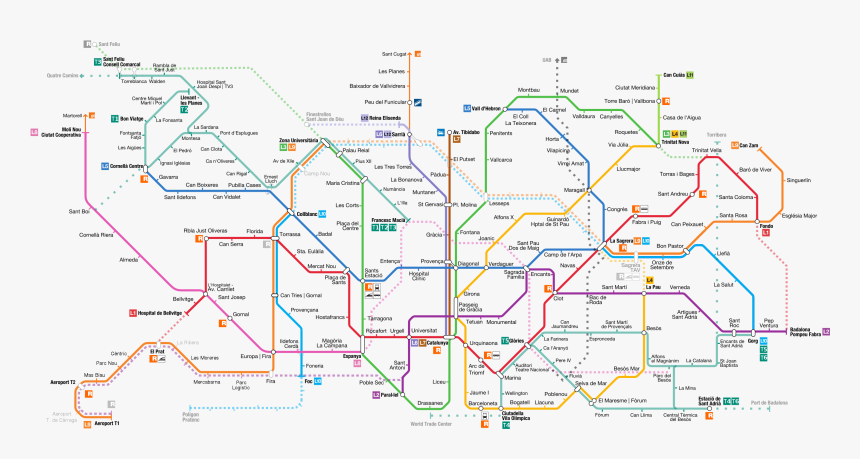 Mapa Do Metro De Barcelona, HD Png Download, Free Download