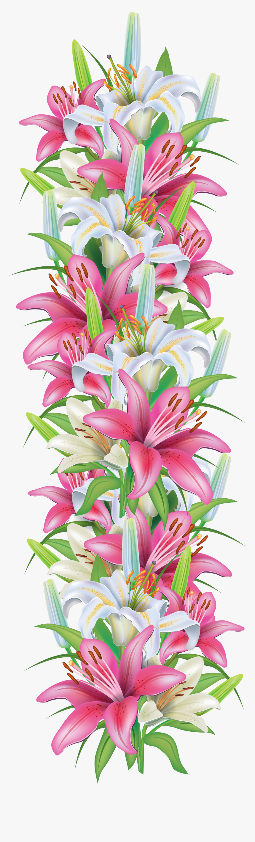 Flower Bouquet Border Png - Floral Decorative Border Png, Transparent Png, Free Download