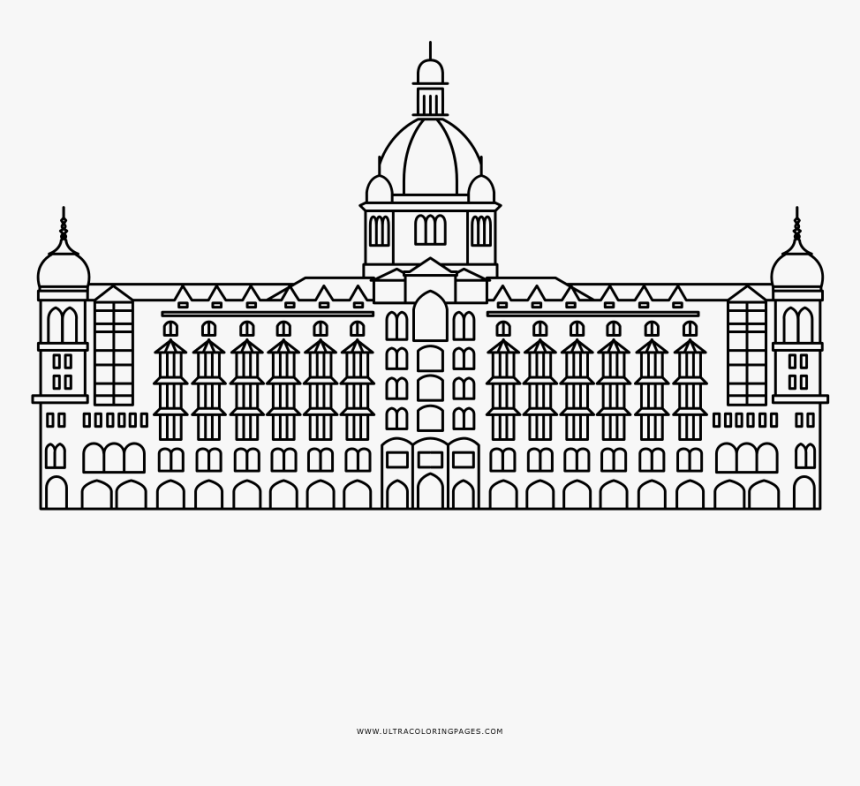 Taj Mahal Palace Hotel Coloring Page - Byzantine Architecture, HD Png Download, Free Download