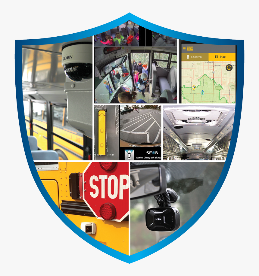 School Bus Shield Image - School Bus Camera Systems, HD Png Download, Free Download