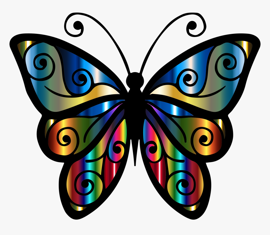 Butterfly Line Art, HD Png Download, Free Download