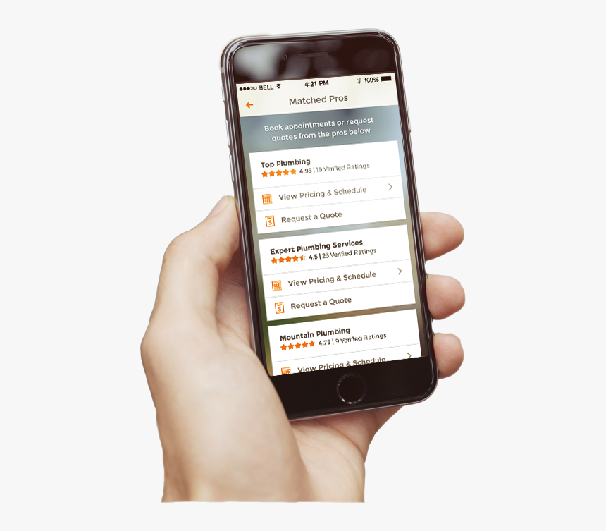 Phone In Hand - Homeadvisor App, HD Png Download, Free Download