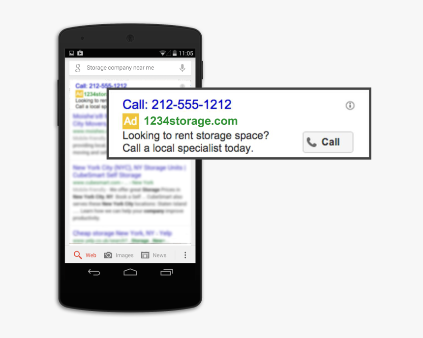 Google Adwords Call Only Ad - Google Adword Call Campaigns, HD Png Download, Free Download