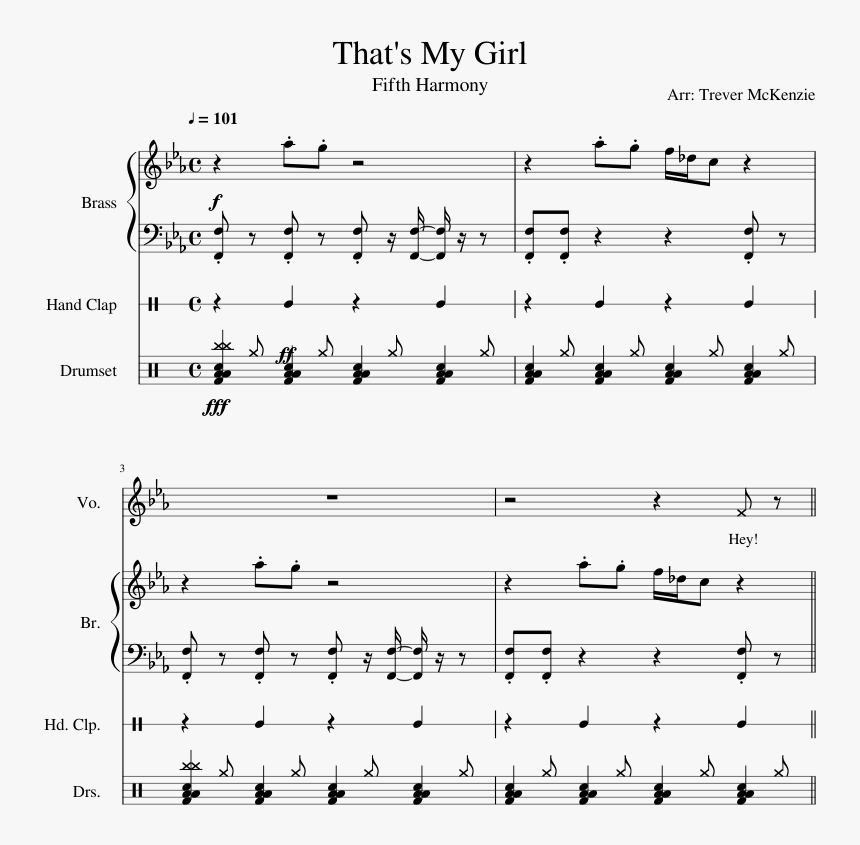 Partitura Thats My Girl, HD Png Download, Free Download