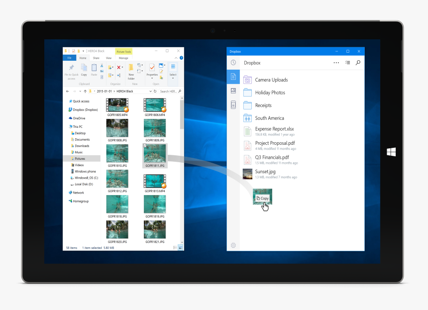 Dropbox Win 10 App, HD Png Download, Free Download