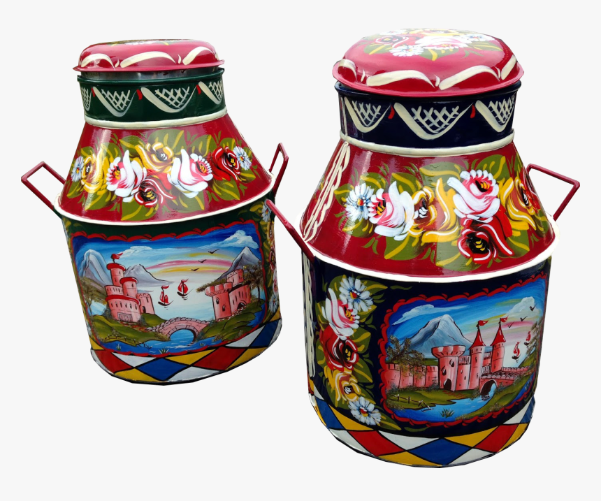 Painted Milk Churns Transparent - Box, HD Png Download, Free Download
