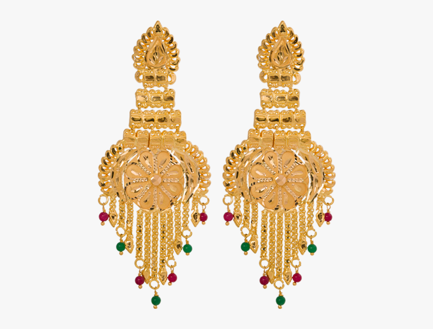 Png Jewellers Earrings Designs - Gold Earrings Traditional Jewellery, Transparent Png, Free Download