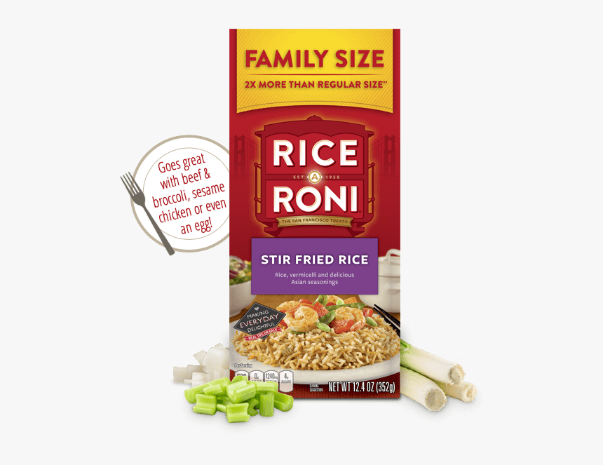 Menu Item Rice A Roni Family Size Stir Fried Rice - Rice A Roni Cilantro Lime Rice, HD Png Download, Free Download