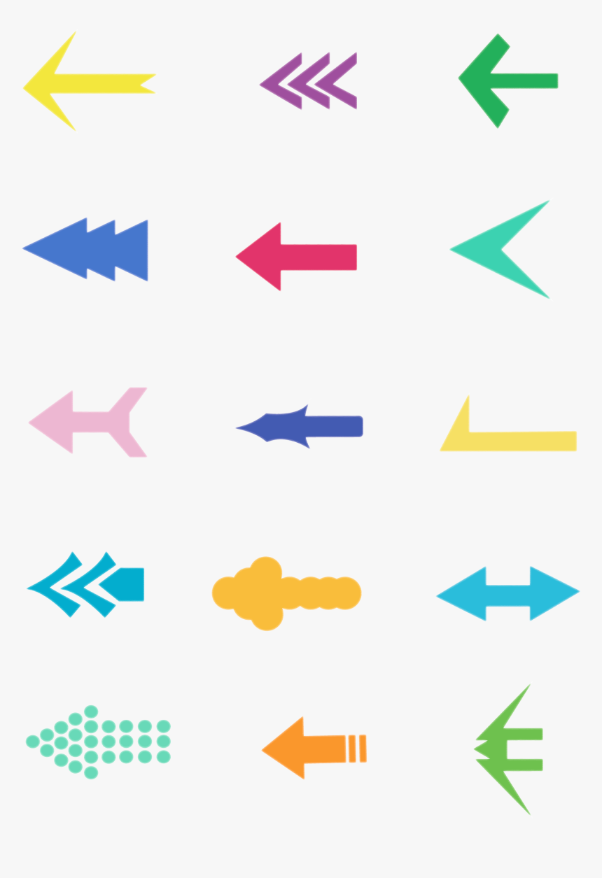 Arrow Direction Color Pointing Png And Vector Image - Graphic Design, Transparent Png, Free Download