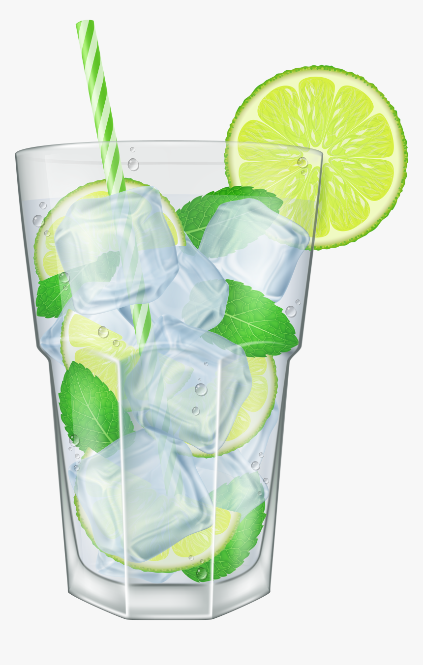 Mojito Vodka Tonic Limeade - Transparent Background Mojito Clipart, HD Png Download, Free Download