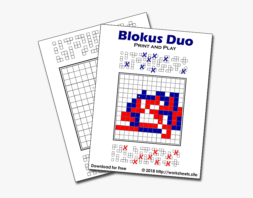 Free Printable Blokus Board With Pieces - Printable Blokus, HD Png Download, Free Download