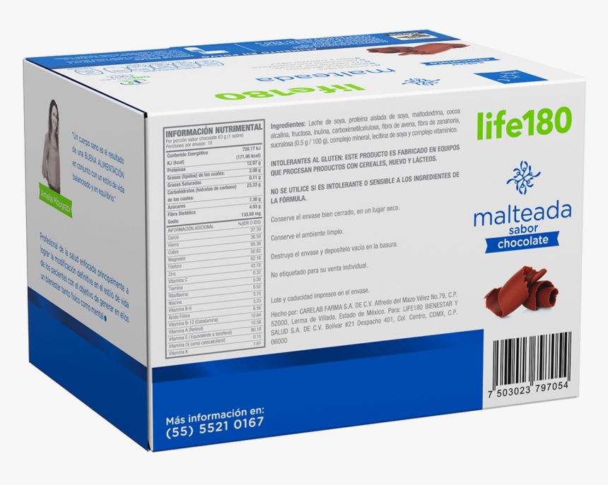 Malteada Chocolate Life180 - Box, HD Png Download, Free Download