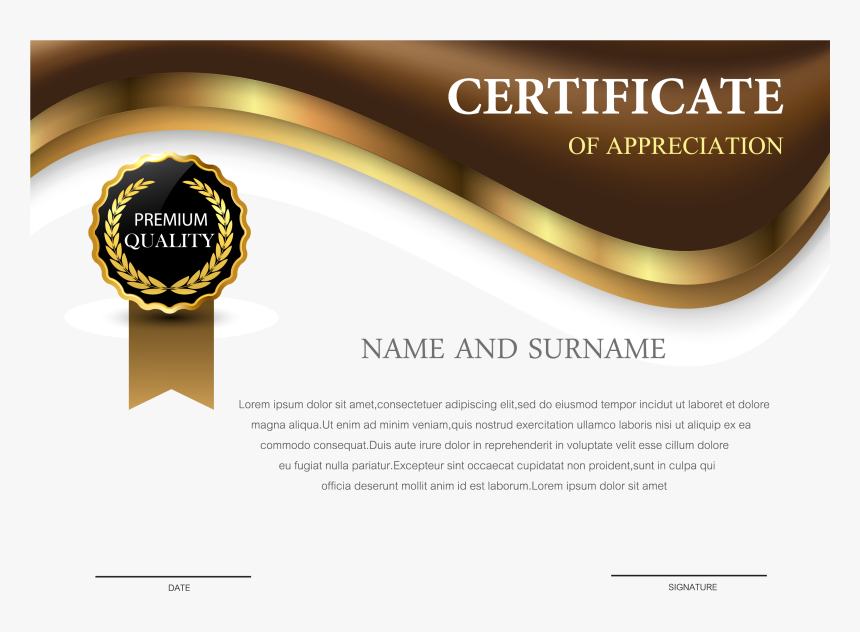 Certificate Png Transparent - Certificate Of Appreciation Png, Png Download, Free Download