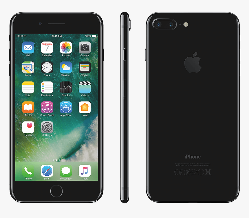 Apple Iphone 7 Plus Black - Iphone 7 Plus Jet Black, HD Png Download, Free Download