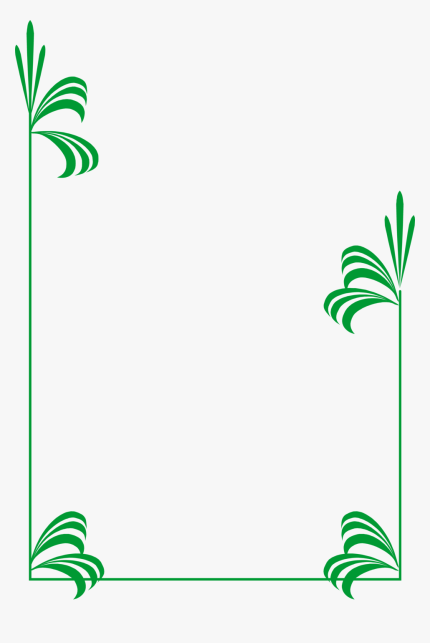 Download Green Border Frame Png Pic For Designing Projects - Frame Green Border Design, Transparent Png, Free Download